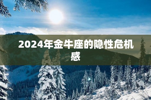 2025年金牛座的隐性危机感