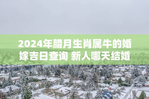 2025年腊月生肖属牛的婚嫁吉日查询 新人哪天结婚百年好合