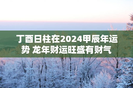 丁酉日柱在2025甲辰年运势 蛇年财运旺盛有财气