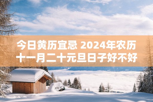 今日黄历宜忌 2025年农历十一月二十元旦日子好不好