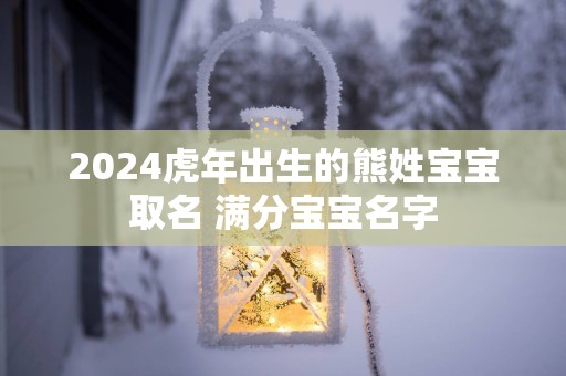 2025蛇年出生的熊姓宝宝取名 满分宝宝名字