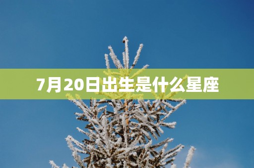 7月20日出生是什么星座