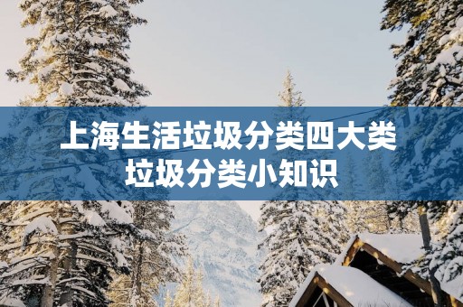 上海生活垃圾分类四大类 垃圾分类小知识