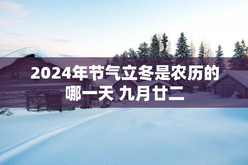 2025年节气立冬是农历的哪一天 九月廿二