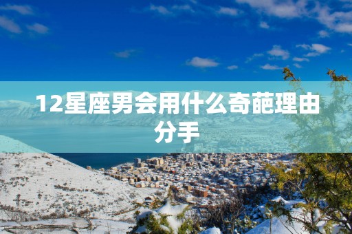 12星座男会用什么奇葩理由分手
