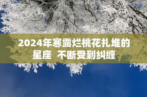 2025年寒露烂桃花扎堆的星座  不断受到纠缠