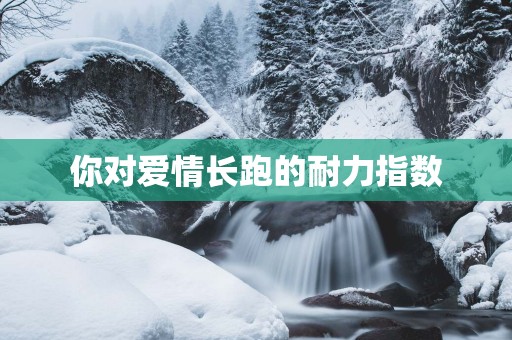 你对爱情长跑的耐力指数