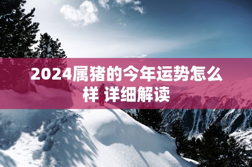 2025属猪的今年运势怎么样 详细解读