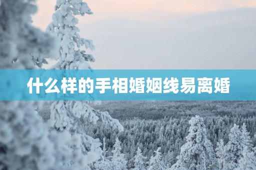 什么样的手相婚姻线易离婚