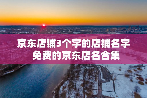 京东店铺3个字的店铺名字  免费的京东店名合集