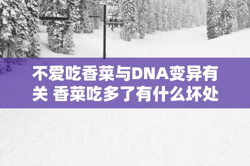 不爱吃香菜与DNA变异有关 香菜吃多了有什么坏处