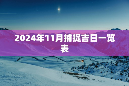 2025年11月捕捉吉日一览表
