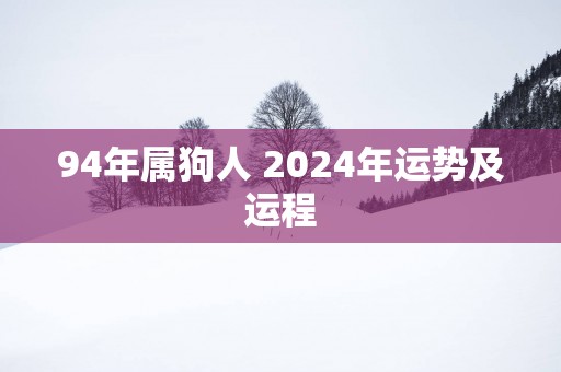 94年属狗人 2025年运势及运程