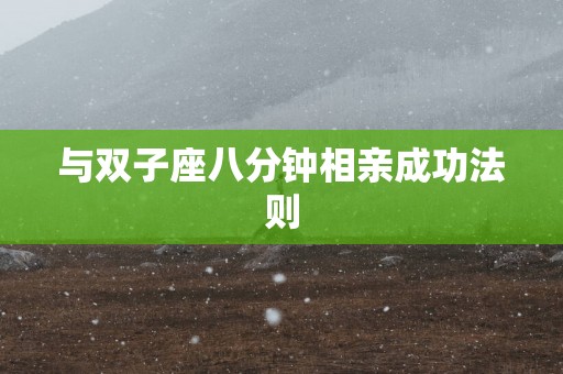 与双子座八分钟相亲成功法则
