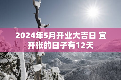 2025年5月开业大吉日 宜开张的日子有12天