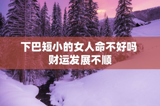 下巴短小的女人命不好吗 财运发展不顺