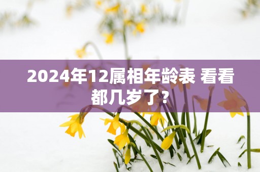 2025年12属相年龄表 看看都几岁了？