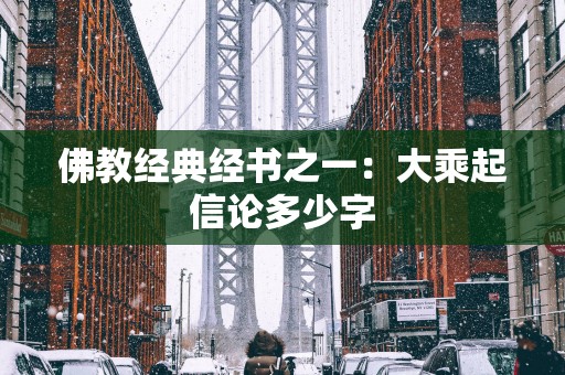 佛教经典经书之一：大乘起信论多少字