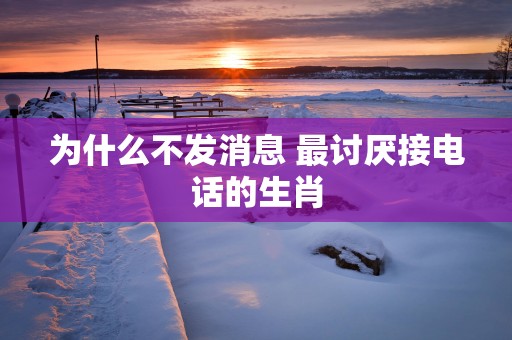 为什么不发消息 最讨厌接电话的生肖