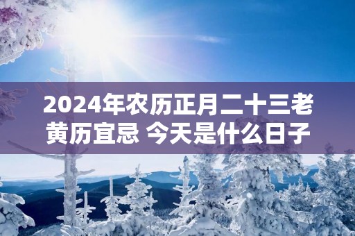 2025年农历正月二十三老黄历宜忌 今天是什么日子