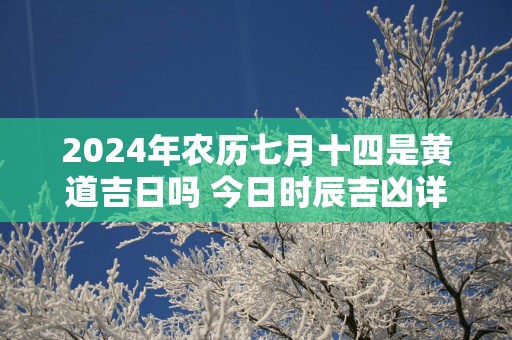 2025年农历七月十四是黄道吉日吗 今日时辰吉凶详细查询