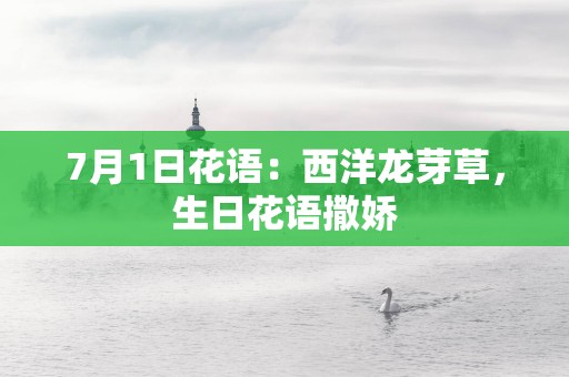 7月1日花语：西洋龙芽草，生日花语撒娇
