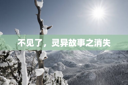 不见了，灵异故事之消失