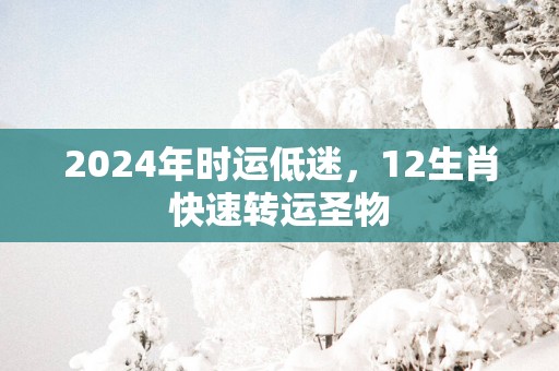 2025年时运低迷，12生肖快速转运圣物