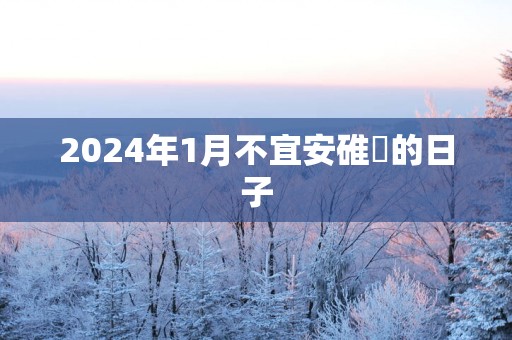 2025年1月不宜安碓硙的日子