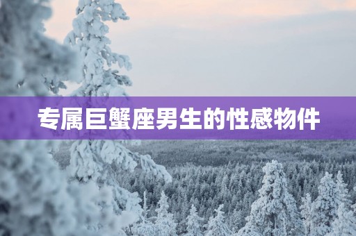 专属巨蟹座男生的性感物件