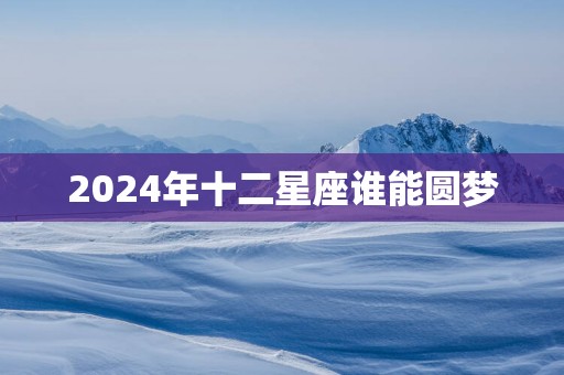 2025年十二星座谁能圆梦