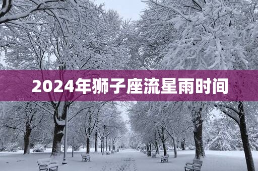 2025年狮子座流星雨时间