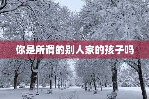 你是所谓的别人家的孩子吗