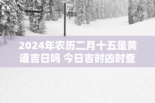 2025年农历二月十五是黄道吉日吗 今日吉时凶时查询