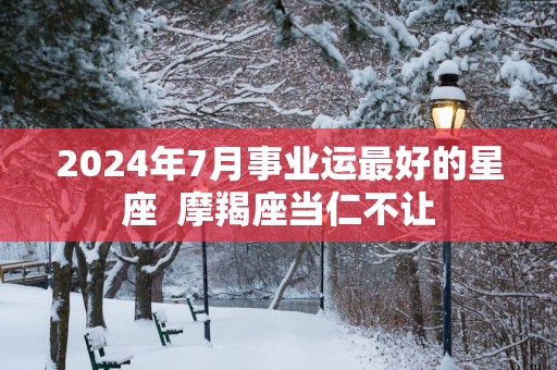 2025年7月事业运最好的星座  摩羯座当仁不让