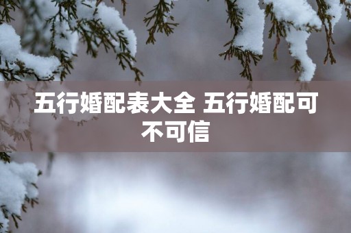 五行婚配表大全 五行婚配可不可信