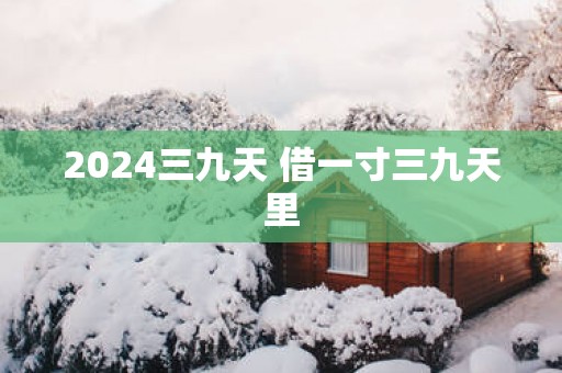 2025三九天 借一寸三九天里