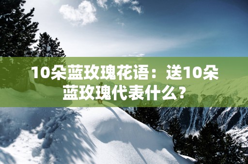 10朵蓝玫瑰花语：送10朵蓝玫瑰代表什么？