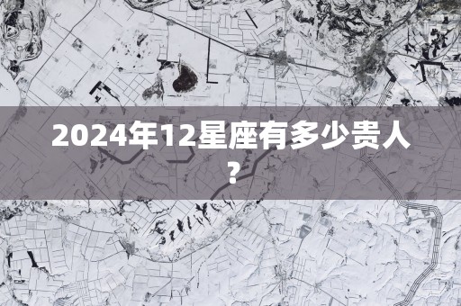2025年12星座有多少贵人？