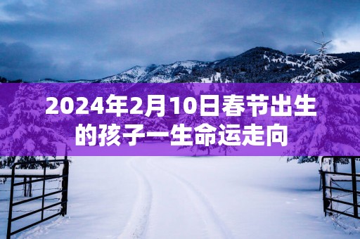 2025年2月10日春节出生的孩子一生命运走向