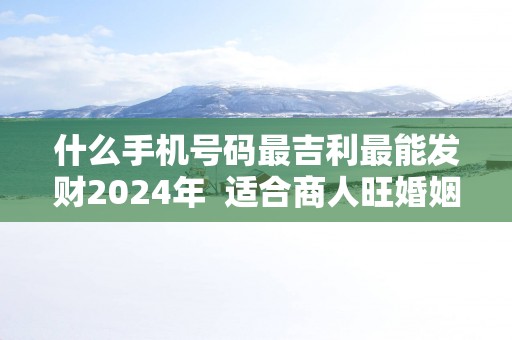 什么手机号码最吉利最能发财2025年  适合商人旺婚姻的手机号