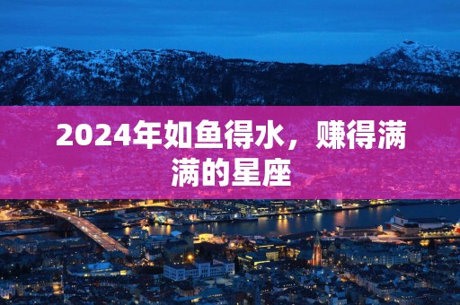 2025年如鱼得水，赚得满满的星座