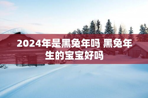 2024年是黑兔年吗 黑兔年生的宝宝好吗