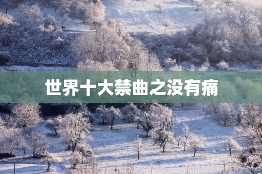 世界十大禁曲之没有痛