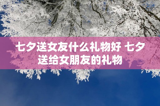 七夕送女友什么礼物好 七夕送给女朋友的礼物