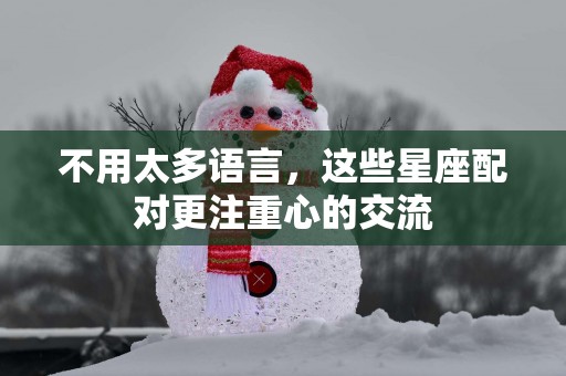 不用太多语言，这些星座配对更注重心的交流