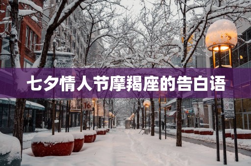 七夕情人节摩羯座的告白语