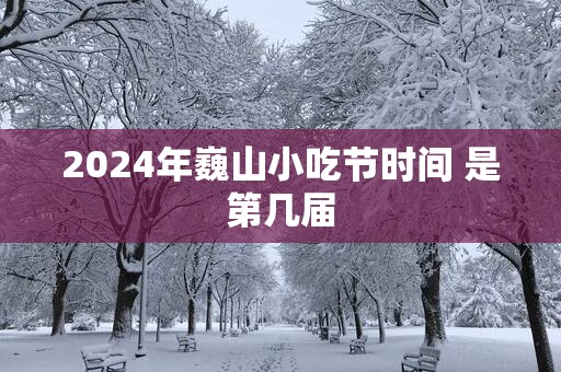 2025年巍山小吃节时间 是第几届
