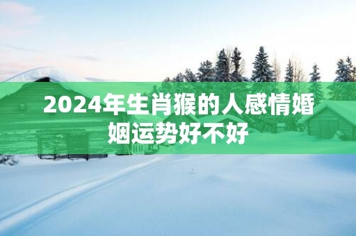 2025年生肖猴的人感情婚姻运势好不好