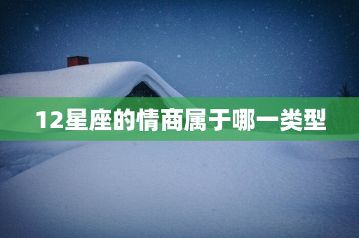 12星座的情商属于哪一类型